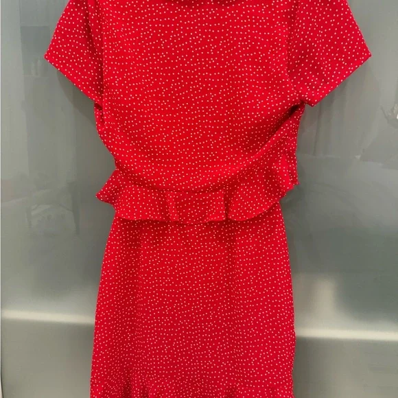 Red Polka Dot Cutout Dress - Picture 2 of 2